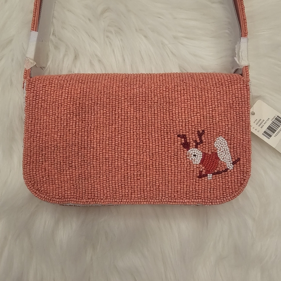 NWT Anthropologie The Fiona Beaded Bag - Sled With Dogs - Picture 4 of 6